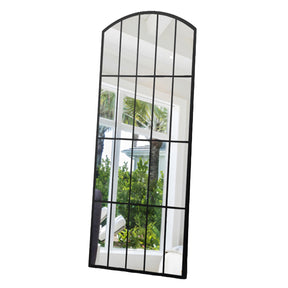 170cm black arched wall mirror
