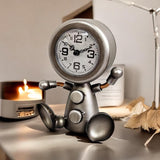 Silent Sweep Figure Mantel Clock – Fun, Modern Tabletop Clock for Kids' Room, Living Room or Office