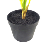 50cm Mini Artificial Areca Palm with Adjustable Wired Leaves – Compact Faux Plant in Black Pot