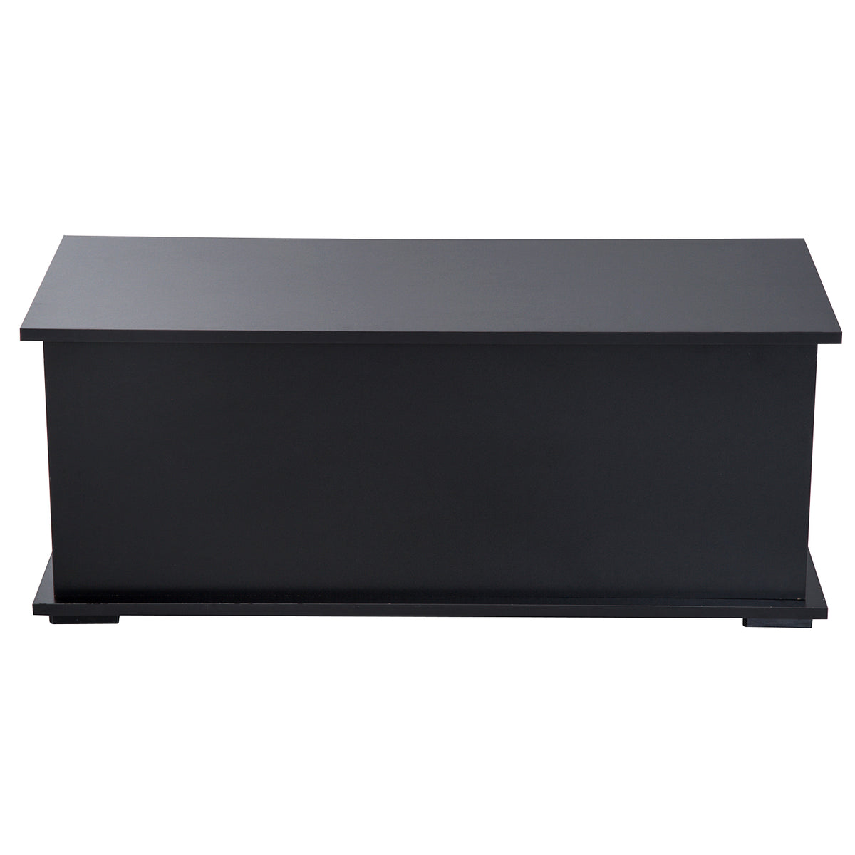 HOMCOM Ottoman Storage Chest Keepsake Box with Lift-Up Lid – Seat & Footrest, Black