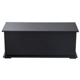 HOMCOM Ottoman Storage Chest Keepsake Box with Lift-Up Lid – Seat & Footrest, Black