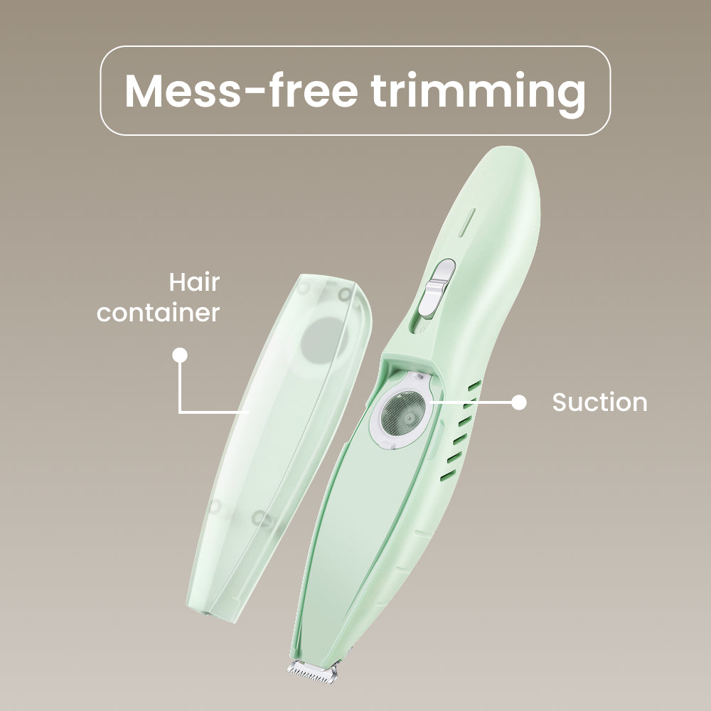 Noerden Trimmy Cordless Pet Groomer with Built-In Suction – Quiet Trimmer for Paws, Ears & Eyes