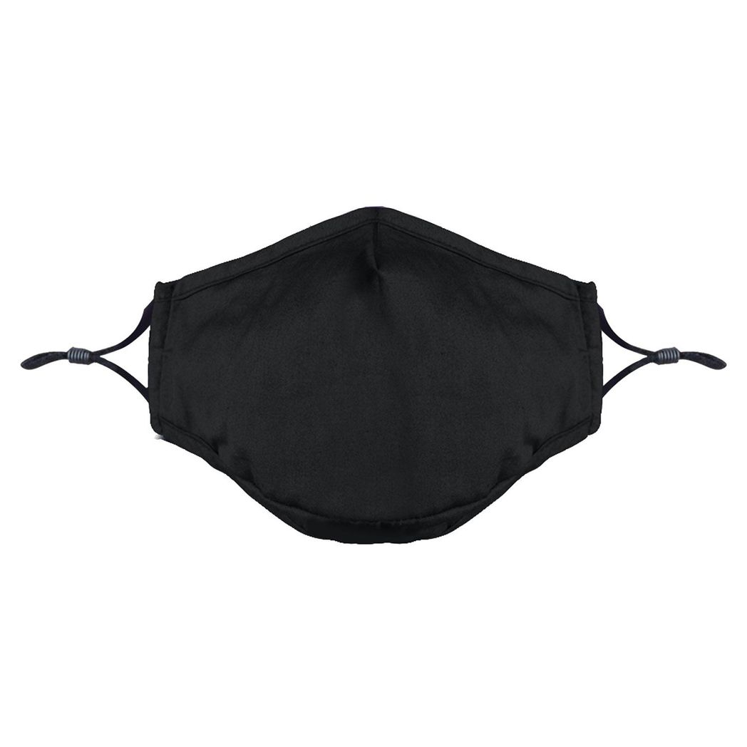 Termin8 Triple Layer Reusable Cotton Face Mask with Filter Pocket and Nose Clip – Machine Washable, Black