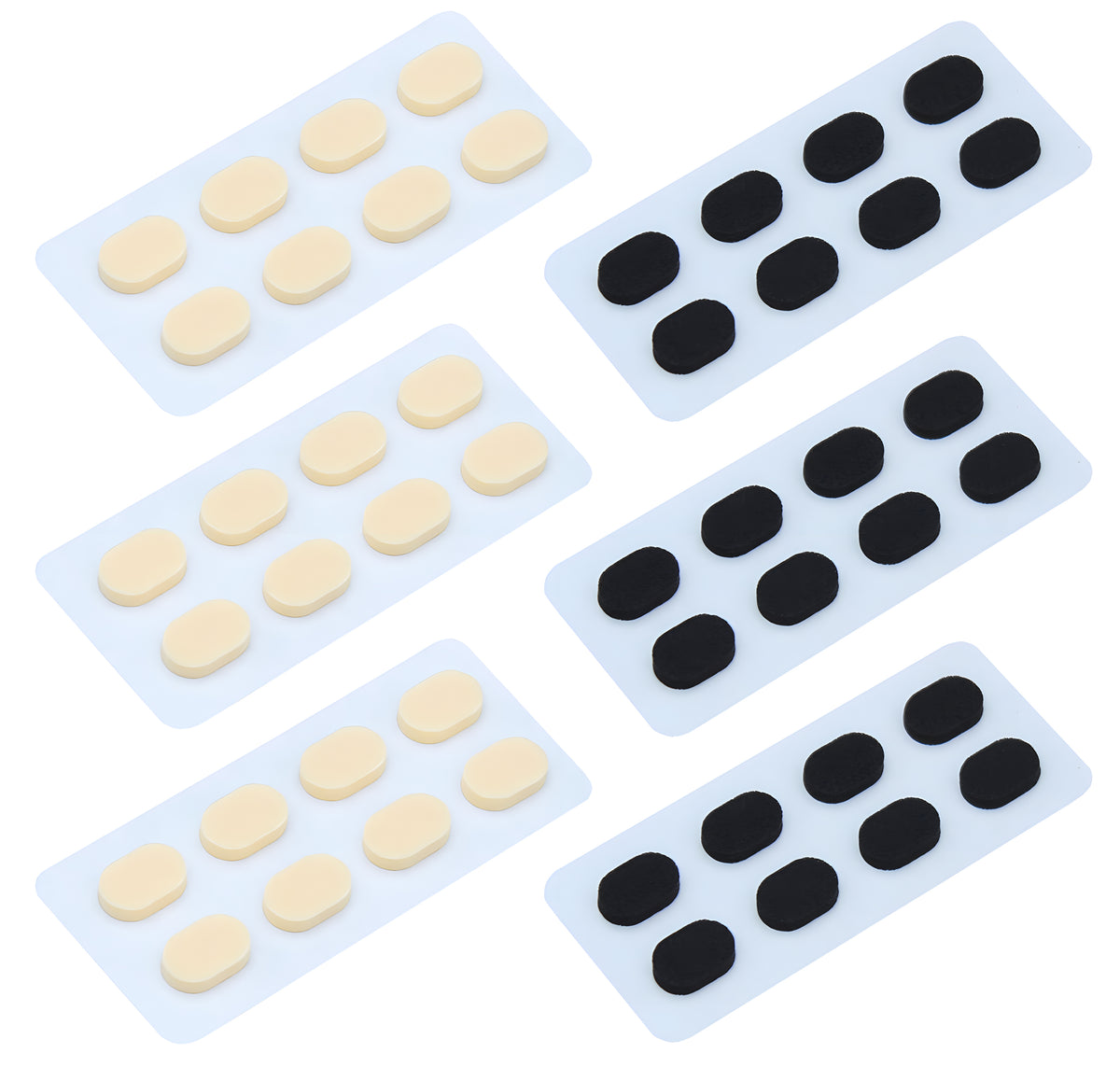Avilo Set of 48 Non-Skid Glasses Grips – Removable, Residue-Free, Black & White