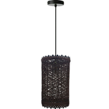 LEDSONE Handmade Wicker Rattan Pendant Light with E27 Holder & Adjustable 95cm Cord – Boho Lampshade