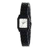 Henley Ladies Petite Rectangular Watch, Sunray Dial – Black Bracelet