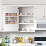 Vinsani 3 Tier Herb & Spice Rack with Chrome Finish, Holds 24 Jars – Wall or Cupboard Door Mounted