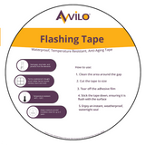 Avilo Flashing Tape 5 Metres – Waterproof Rubber Barrier for Windows, Doors & Roofing