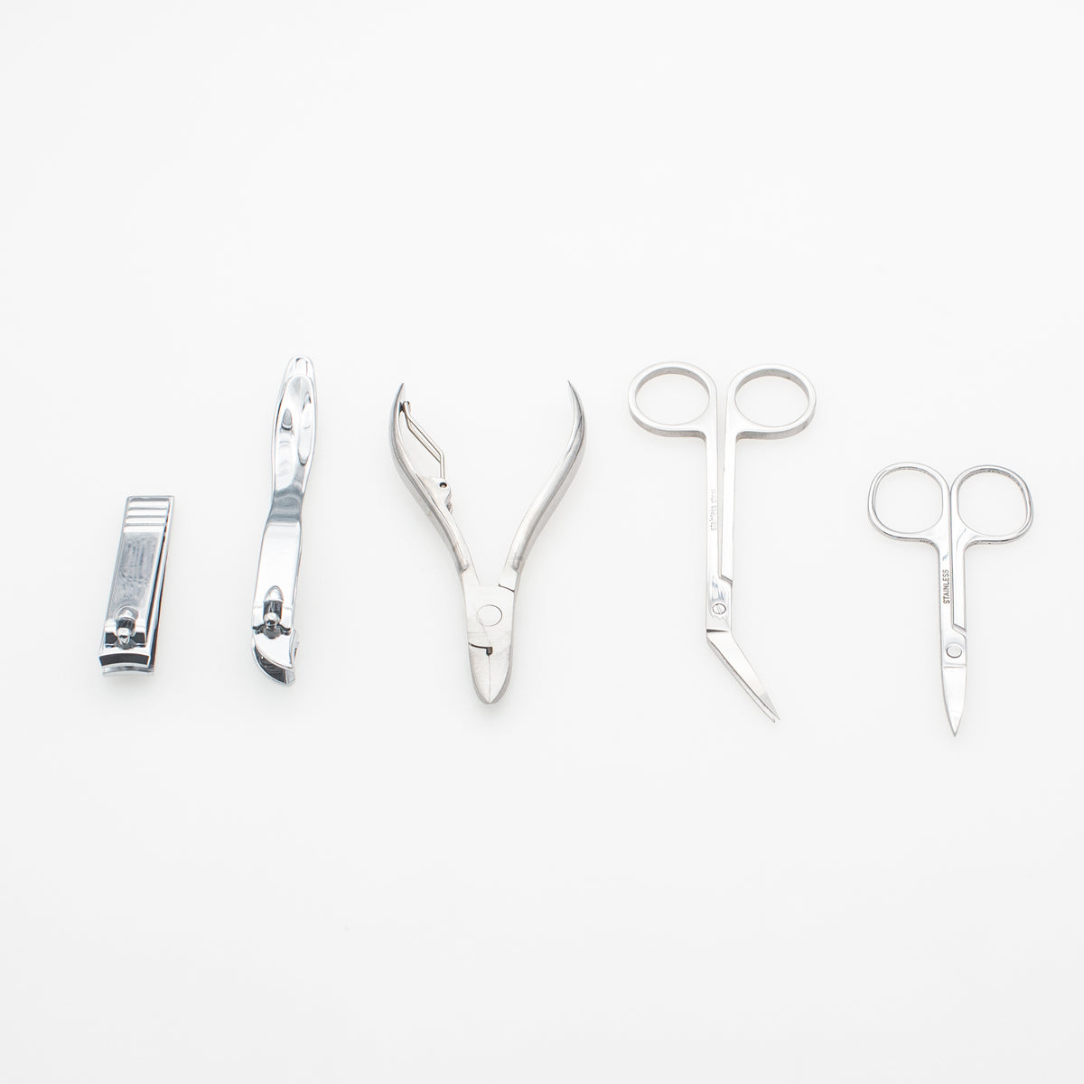 Avilo Home Chiropody Set of 5 – Surgical Grade Stainless Steel Nail Scissors, Clippers & Nipper