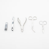 Avilo Home Chiropody Set of 5 – Surgical Grade Stainless Steel Nail Scissors, Clippers & Nipper
