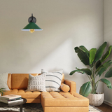 Vintage Swan Neck Wall Light with Cone Shade and E27 Socket – Dimmable Indoor Wall Sconce, Green