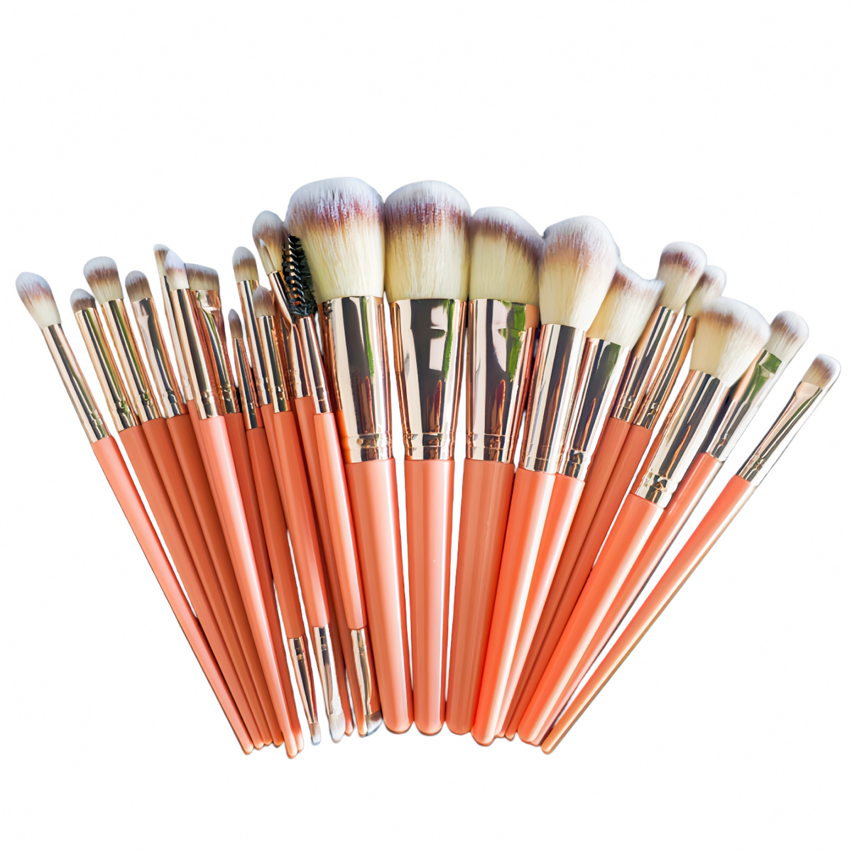 25-Piece Makeup Brush Set with Synthetic Bristles – Foundation, Concealer, Blush and Eyeshadow Brushes, Pink