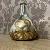MSL Elegant Silver and Gold Decorative Bottle Vase – Rustic Home Decor for Flowers and Gifts