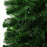 HOMCOM 5ft Pre-Lit Artificial Christmas Tree with Multi-Coloured Fibre Optic and LED Lights – Green