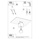 Sollux Lighting Ariz Concrete Ceiling Light with E27 Fitting – Industrial Design, Grey