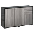 Grey and black gloss side cabinet