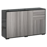 Grey and black gloss side cabinet