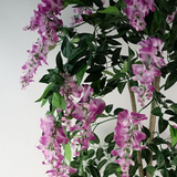 Leaf Artificial Wisteria Tree, 150cm Realistic Faux Tree in Pot – Light Pink & Purple