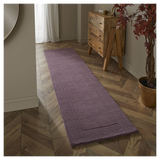 Esselle Home Esme Hand Carved Wool Runner, 60x230cm – Mayfair Collection, Mauve