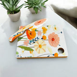 MSL 28cm Non-Slip Chopping Board with Matching Knife – MDF Kitchen Prep Set