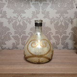 MSL Elegant Silver and Gold Decorative Bottle Vase – Rustic Home Decor for Flowers and Gifts