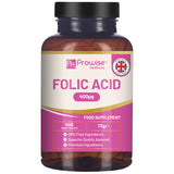 Prowise Folic Acid 400mcg Vitamin B9 Tablets – 400 Vegan Tablets, Over a Year's Supply, Made to GMP Guidelines