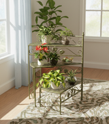 3 Tier Metal Plant Stand – Victorian-Style Iron Work for Home and Garden