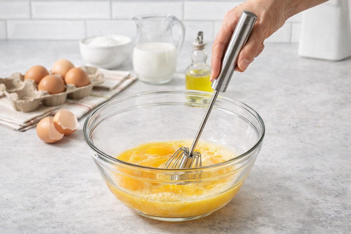 Avilo Whip and Whisk Set of 2 – Kitchen Whisks for Whipping, Blending and Frothing