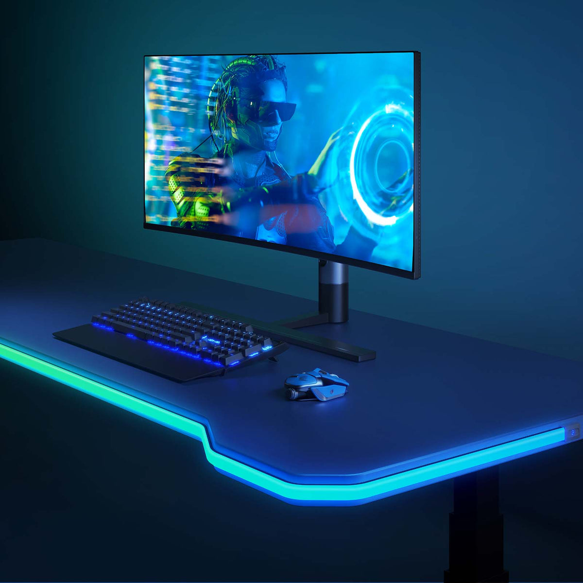 Govee Gaming Table Neon Rope Light, 3m – Segmented RGBIC Lighting with 12 Cutting Points