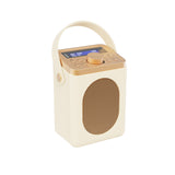 Majority Little Shelford Portable DAB/FM Radio with Bluetooth, 20 Presets & Dual Alarm – Retro Style, Cream and Grey