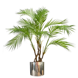 Polished Silver Metal Planter, 20 x 18cm