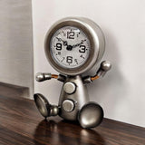 Silent Sweep Figure Mantel Clock – Fun, Modern Tabletop Clock for Kids' Room, Living Room or Office