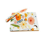 MSL 28cm Non-Slip Chopping Board with Matching Knife – MDF Kitchen Prep Set