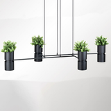 Kukkia Modern Pendant Lamp in Black Steel, 142cm – 4 x GU10/ES111