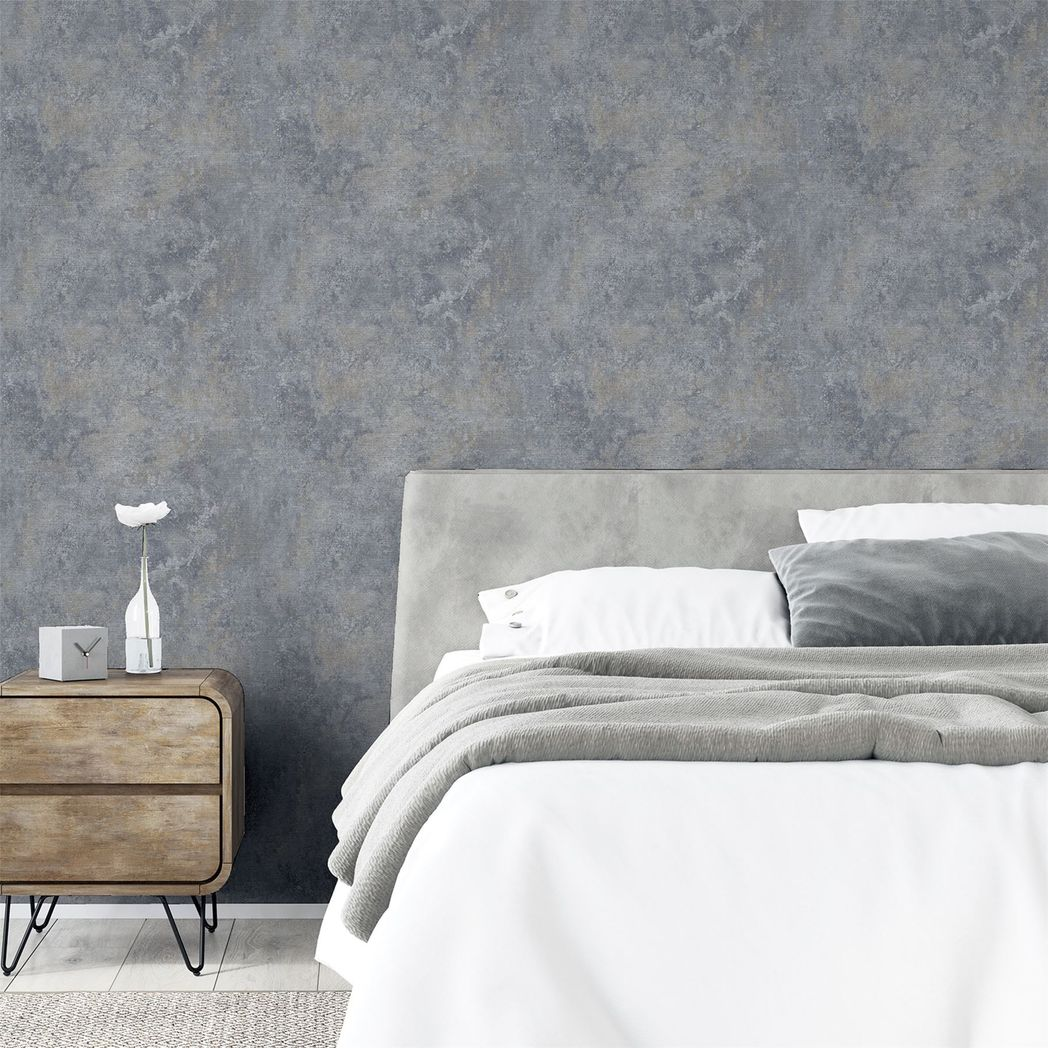Arthouse Modern Raffia Wallpaper with Grass Cloth Texture and Industrial Look – Rustic Look, Natural & Grey