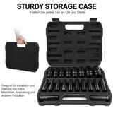 20-Piece Heavy Duty Deep Impact Socket Set, 1/2 Inch Drive, 6 Point Metric 8–32 mm with Storage Case