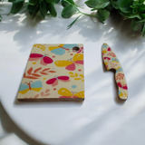 23cm chopping board with knife