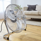 Neo 16 Inch High Velocity Chrome Metal Floor Fan with Adjustable Tilt – Home, Gym & Workshop Cooling