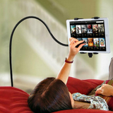 Aquarius 360° Clamp Tablet Holder with Flexible Gooseneck – Desk, Bed & Kitchen Phone Stand, Red