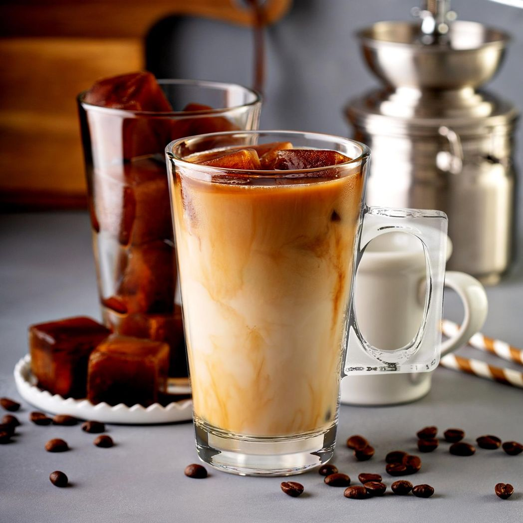 VINSANI Latte Glasses Set of 6 – Clear Glass for Lattes, Cappuccinos & Hot Chocolate