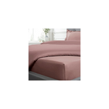 Sleepdown 300 Thread Count Cotton Sateen Fitted Sheet, 25cm Deep – Anti-Allergy Bedding, Blush, Single