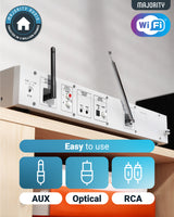 Majority Fitzwilliam 2 Hi-Fi System – Internet, DAB/DAB+ & FM Radio with Spotify Connect, Bluetooth, Silver