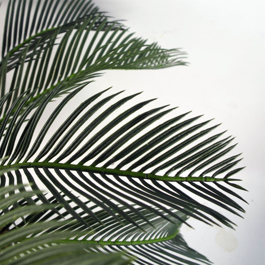 80cm Artificial Cycas Palm Plant – Tropical Tree for Home Decor, Green & Brown
