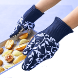 Avilo Floral Vine Oven Gloves with Silicone Floral Pattern – Steady Grip