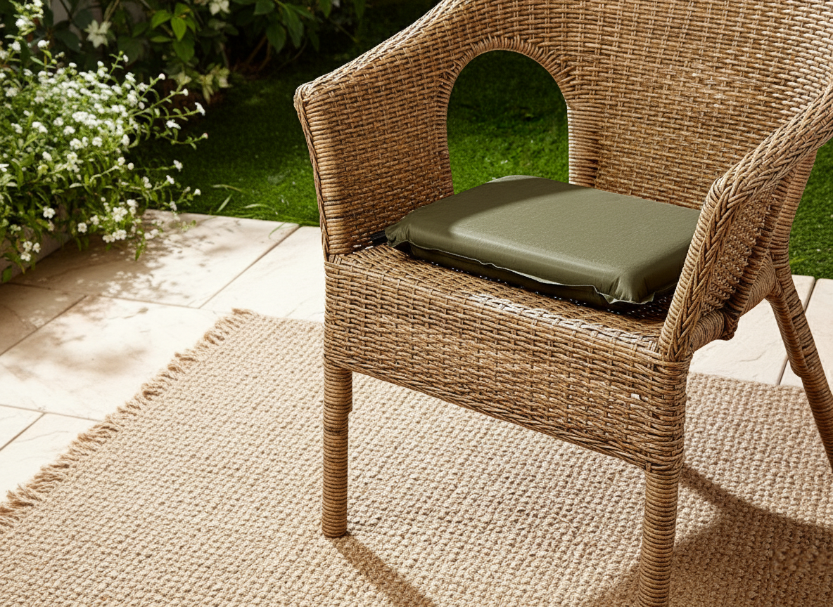 Self-Inflating Seat Cushion with Storage Bag – Portable Outdoor Seat Pad, Green