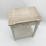 AcaciaHome 78cm Wooden Table with Drawer – Sturdy Polished Finish for Home or Office, Side or Study Use