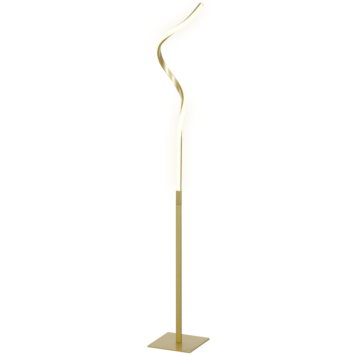 HOMCOM LED Floor Lamp, 3 Brightness Levels – Gold