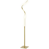 HOMCOM LED Floor Lamp, 3 Brightness Levels – Gold