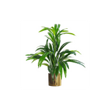 Leaf Polished Gold Metal Planter, 20 x 18cm