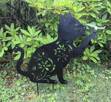 Avilo Cat Design Solar Stake Light – Steel Cut Garden Ornament for Cat Lovers